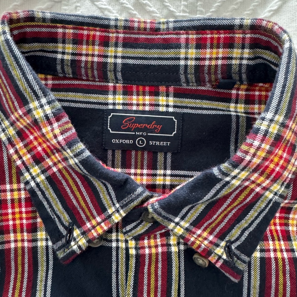 Organic cotton vintage check shirt - navy check